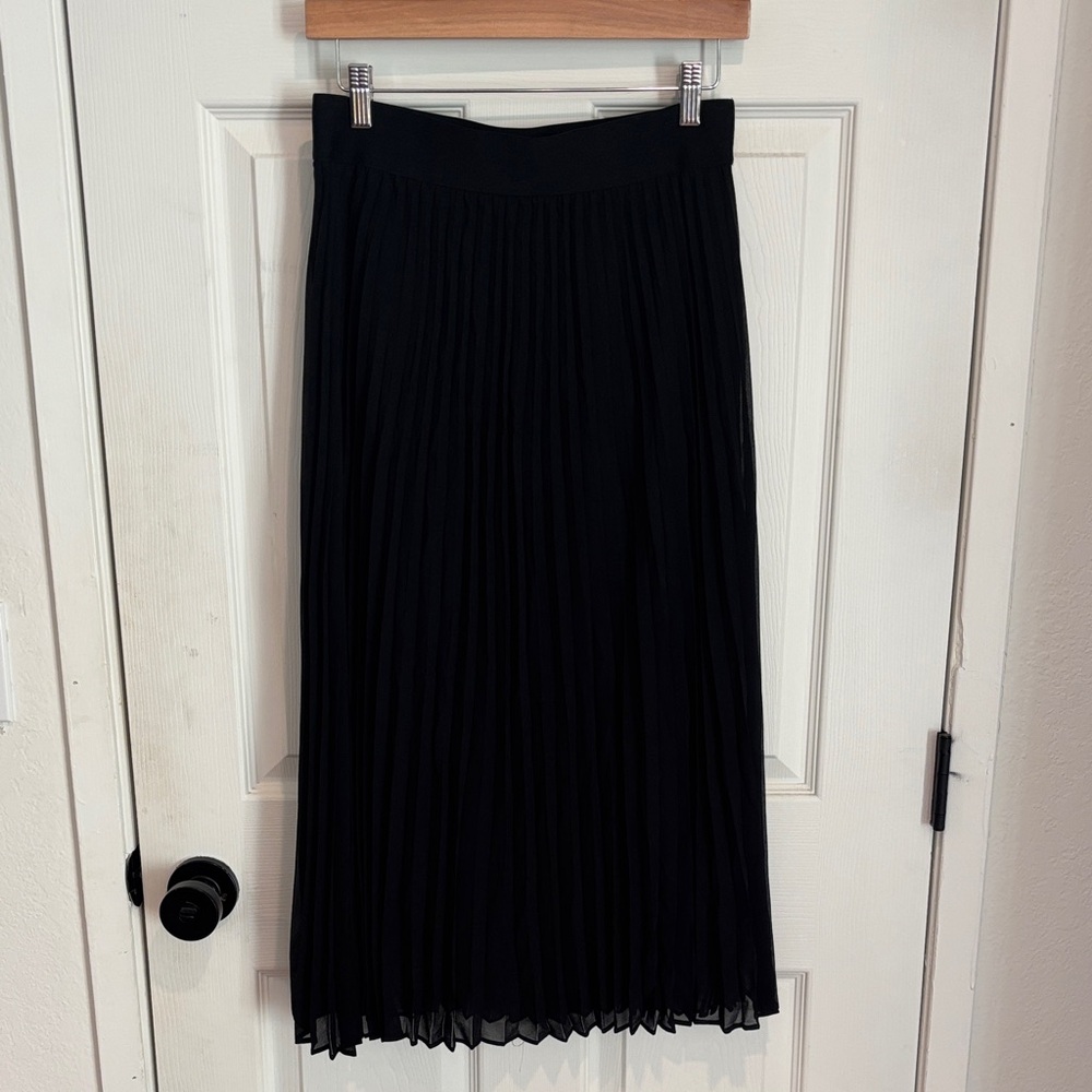 Alfani Black Pleated Midi Skirt for Cocktail